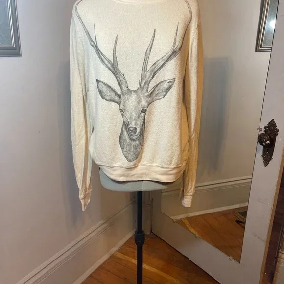 Wildfox Couture Stag Baggy Beach Sweatshirt - Picture 4 of 9